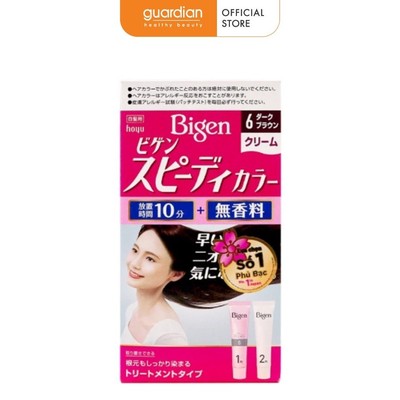 Kem Nhuộm Tóc Bigen Speedy Color Cream #6 Màu Nâu đen 80gr