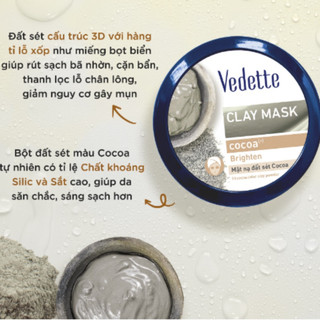 Mặt Nạ Đất Sét Bùn Non Cocoa Vedette 145Gr