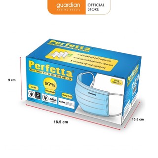 Khẩu Trang Perfetta 3 Lớp Xanh Biển (Hộp 50 Cái)
