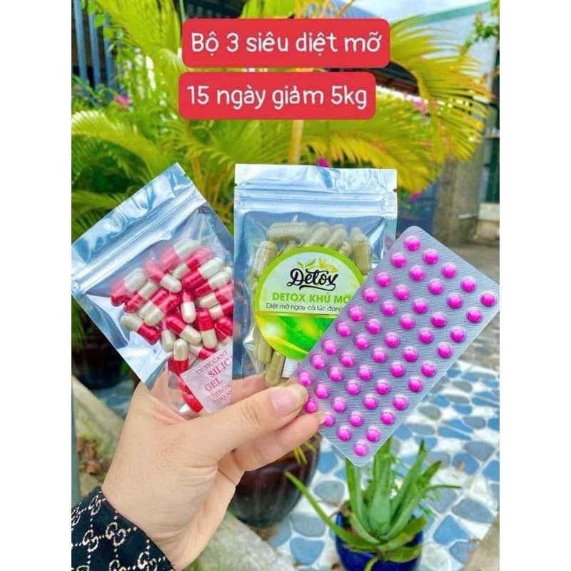 [ Bộ 3 Món ] Giảm Cân Body Vip X3 Siêu Diệt Mỡ Giảm Cân Cấp Tốc Cho Cơ Địa Khó -Sét Hồng Vip