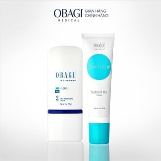 Bộ đôi Kem làm sáng da, chống lão hóa Obagi Nu-Derm Clear Fx và Kem chống lão hóa Obagi 360 Retinol 0.5 (Size tiêu chuẩn