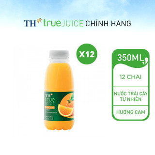 Combo 12 chai nước trái cây th true juice cam tự nhiên 350 ml (350 ml x 120