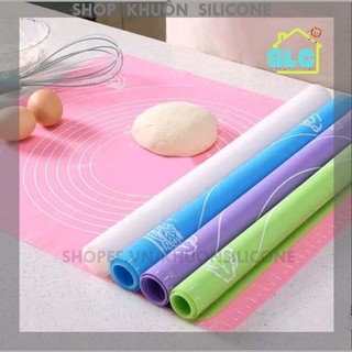 Thảm silicon có sẵn kích thước đo, dùng nhồi bột làm bánh 40x50cm