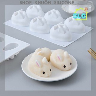Khuôn làm thạch bằng silicon hình thỏ và heo