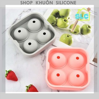 Khuôn silicon 4 ô làm kẹo que hình tròn