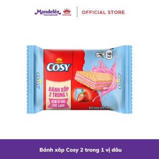 Cosy bánh xốp 2 trong 1 – kem vị dâu the lạnh, gói 59.5g