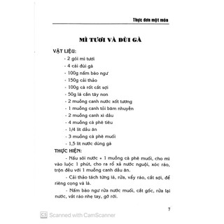 Sách - Thực Đơn Một Món - Việt Thư