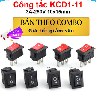 Công tắc bập bênh kcd1-11 3a-250v 10x15mm ||