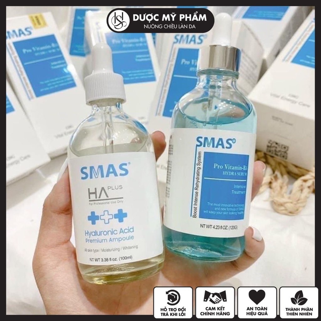 (CHÍNH HÃNG- HÀNG CÔNG TY) Serum cấp ẩm, phục hồi da SMAS B5 Hydra 120ml / Serum cấp nước HA Smas 10