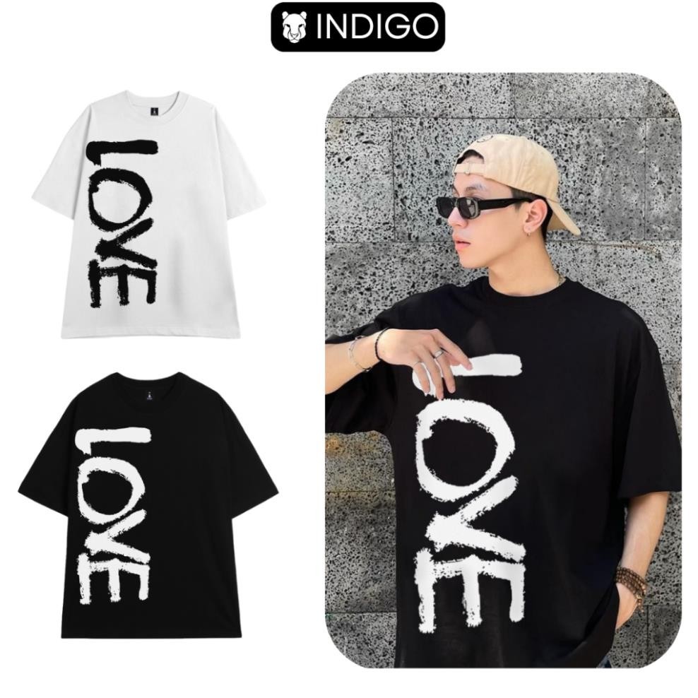 Áo thun unisex nam nữ LO VE, áo thun cổ tròn form rộng chất liệu cotton kiểu dáng oversize UT