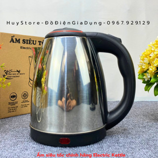 Ấm siêu tốc inox 1,8 lít electric kettle hàng chính hãng , ấm siêu tốc inox electric kettle đun sôi siêu nhanh .