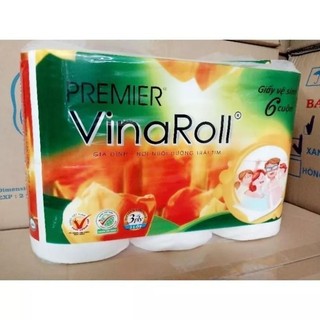 Lốc 6 cuộn khăn giấy vinaroll hàng loại 1 không lỗi