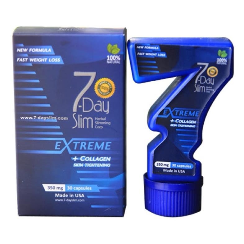 [Chính Hãng] Giảm cân 7 DAY SLIM giảm cân tiêu mỡ cực mạnh tặng kèm Detox