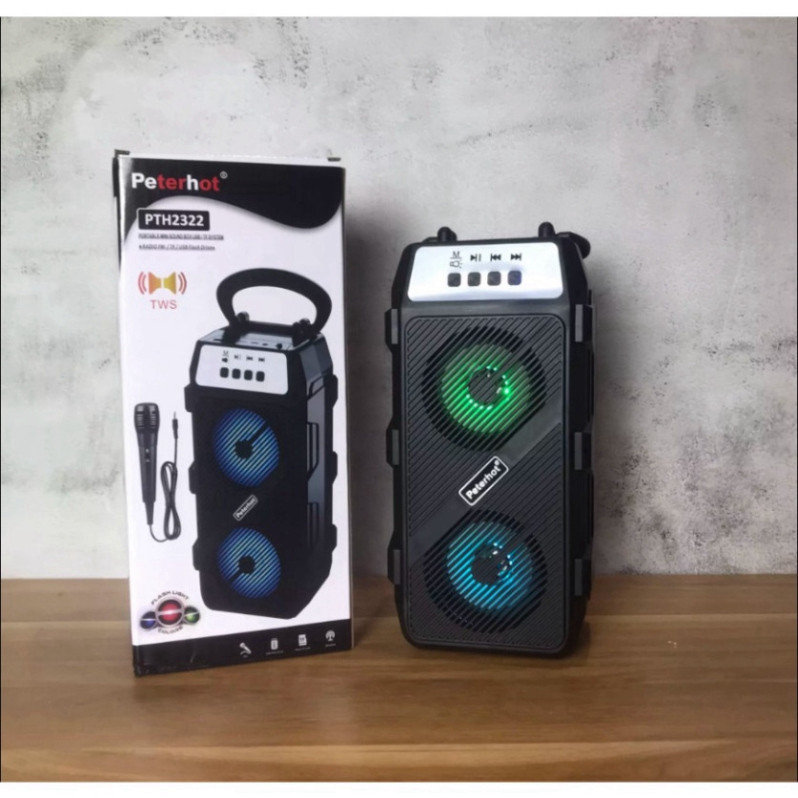 Loa karaoke bluetooth PTH 2322 phiên bản cao cấp 2023,loa không dây tặng kèm mic hát âm thanh đỉnh cao cùng đèn led HOT | BigBuy360 - bigbuy360.vn