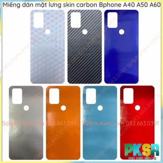 Miếng dán mặt lưng skin carbon Bphone a40 a50 a60 có 7 màu sắc để lựa chọn