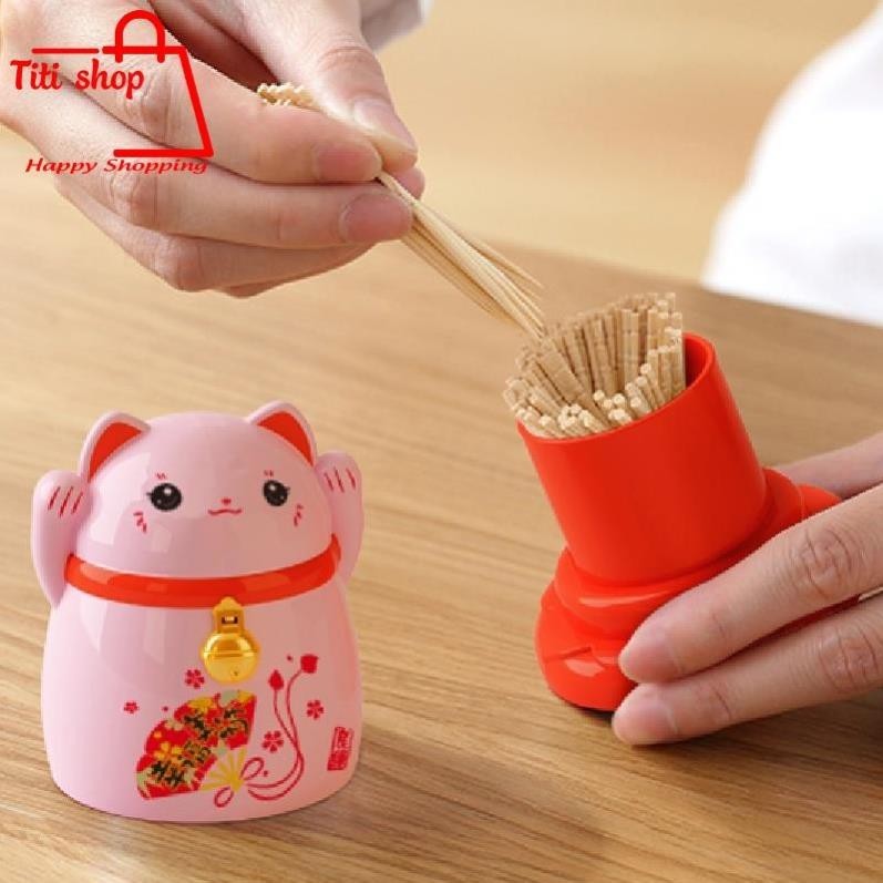 Hộp đựng tăm hình mèo  - 6620- TitiShop