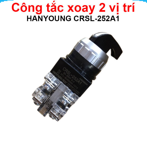 Công tắc xoay 2 vị trí HANYOUNG 6A/250VAC/1NO+1NC phi 25 CRSL - 252A1