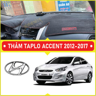 Thảm taplo huyndai accent 2012 2013 2014 2015 2016 2017 da carbon, da vân gỗ đen, nhung cừu cao cấp, chuẩn form