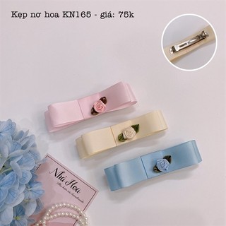 Kẹp nơ hoa handmade kẹp tóc nhà hoa