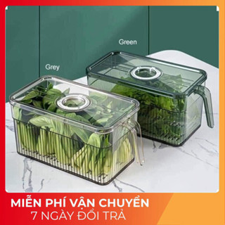 [FreeShip] Hộp nhựa đựng thực phẩm có đáy tách nước hộp bảo quản rau củ quả tủ lạnh, đáy tách nước