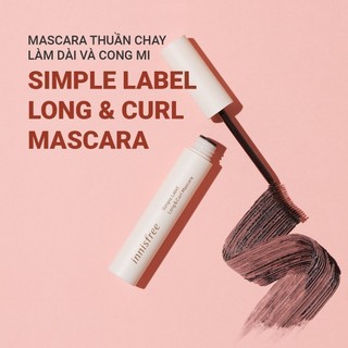 Mascara làm dài / dày và cong mi innisfree Simple Label [Long & Curl / Volume & Curl] Mascara 7.5g