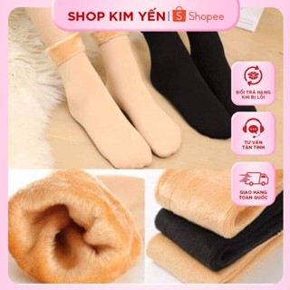 Tất lót lông dày siêu ấm, vớ Thái ủ kem, vớ lông cừu dày cổ cao chống nắng - Shop Kim Yến 5