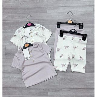 Set 2 bộ tăm hoa nhí màu tím cho bé