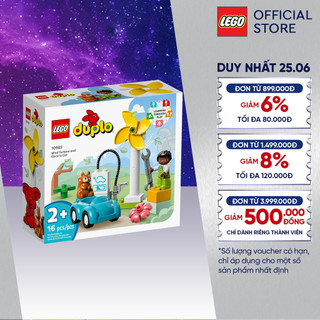 LEGO Duplo Town 10985 Tua Bin Gió Và Xe Điện Cho Bé (16 Chi Tiết)
