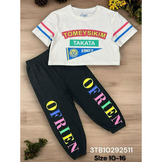 Bộ hiphop bé gái, chất cotton mềm mát, lên dáng cá tính, size to 10t-16t(27-47kg), 3TB10292511_sg2 #top1sport