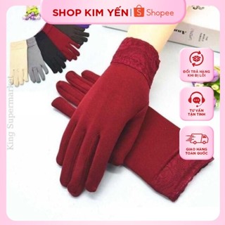 Găng tay nữ lái xe chống nắng, găng tay nữ đa chức năng phối ren thời trang - Shop Kim Yến 5