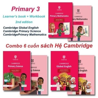 Cambridge 2nd 2021 - Global English, Primary Science, Primary Mathematics - Combo Stage 3 - tặng audio, video, teacher's