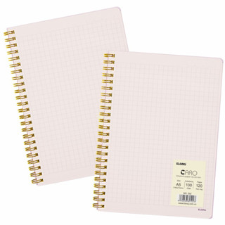 Vở KLONG Dash Caro A5 ô vuông 6x6mm 120 200 trang Lò Xo Kép Bìa Nhựa Trong Suốt MS 592 593