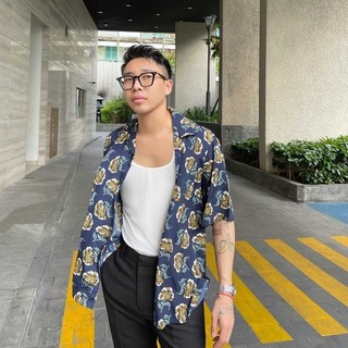 Áo sơ mi ngắn tay cổ Cuba họa tiết hoa cúc UNCLÉ Siroter Cuban Shirt