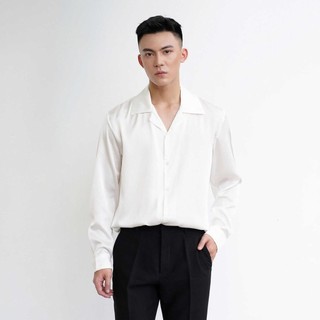 Áo sơ mi dài tay cổ vest SS21 UNCLÉ Muse Silk Shirt
