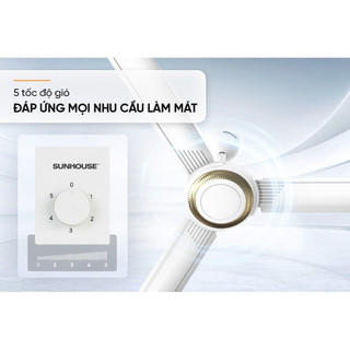 Quạt trần 3 cánh sunhouse shd7658 - bảo hành toàn quốc 12 tháng