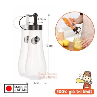 Chai đựng nướt sốt INOMATA 360ml | Bình chiết đựng tương ớt, tương cà nắp cài | Hàng nội địa Nhật