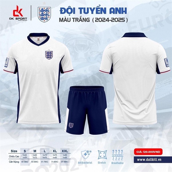 Bộ Tuyển Anh DK 24-25 - Trắng