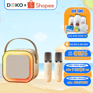 Loa bluetooth loa karaoke mini sạc pin không dây, âm thanh hay bass chuẩn tặng kèm 2 míc hát metis