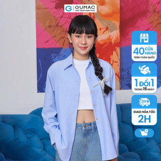 Áo sơ mi relax sọc thời trang gumac yae01020