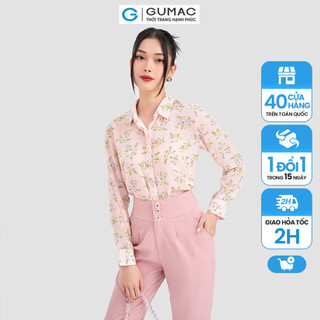 Áo sơ mi nữ họa tiết hoa gumac ad03025