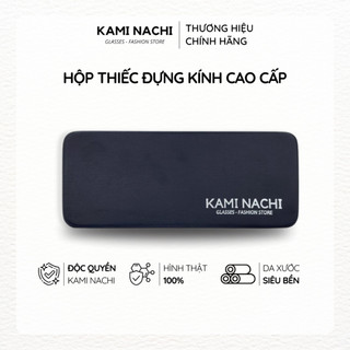 Hộp đựng mắt kính cao cấp chất liệu da xước sang trọng màu đen KAMI NACHI