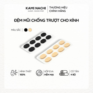 Bộ 8 miếng đệm mũi chống trượt cho kính bằng silicon siêu mềm KAMI NACHI