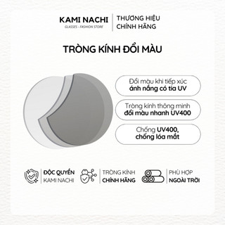 Tròng kính cận loạn đổi màu KAMI NACHI, chống lóa, chống chói, tốc độ đổi màu siêu nhanh - Xuất xứ Singapore