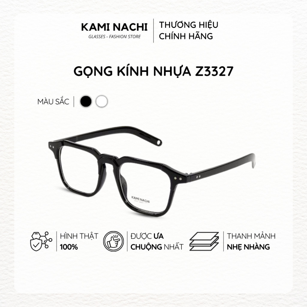 Gọng Kính Nhựa Dáng Vuông Kami Nachi Phong Cách Âu Mỹ Z3327 - Phiên Bản G.o Z3327