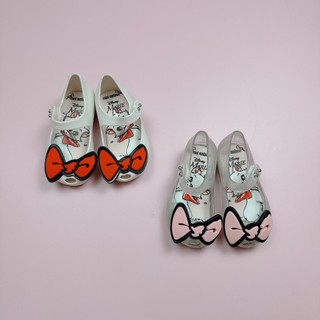 Giày nhựa thơm Mini Melissa 2 màu đính nơ BG size 6-11us