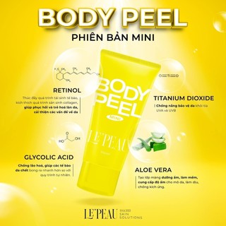 Peel body zise mini dùng thử 30gr, dưỡng trắng, mờ thâm - LE'PEAU peel nách mẫu mới