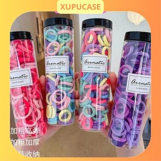 Hộp 100 dây buộc tóc co giãn nhiều màu sắc