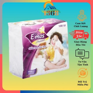 Khăn giấy vuông emos premium khổ giấy 330mmx330mm - thùng 4kg5