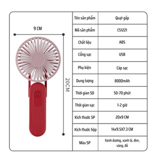 QUẠT MINI KẸP BÀN CS1221