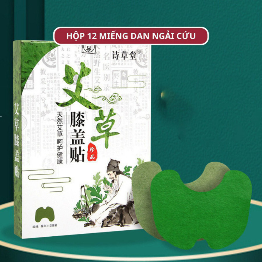 Hộp 12 Miếng Dán Ngải Cứu Cổ Vai Gáy, Giảm Đau Nhức Cổ Vai Gáy, Giảm Đau Xương Khớp - Araki